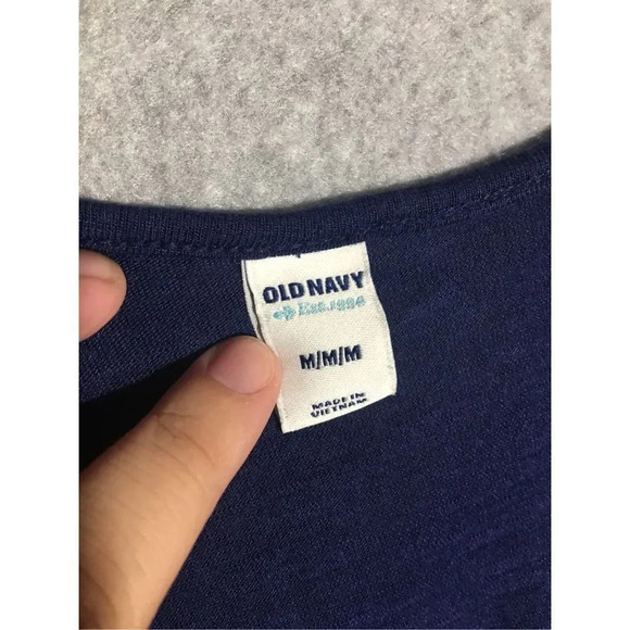 Womens Old Navy Dress Vintage Crochet Detailing Navy Blue Y2K Spring Summer - Picture 4 of 5